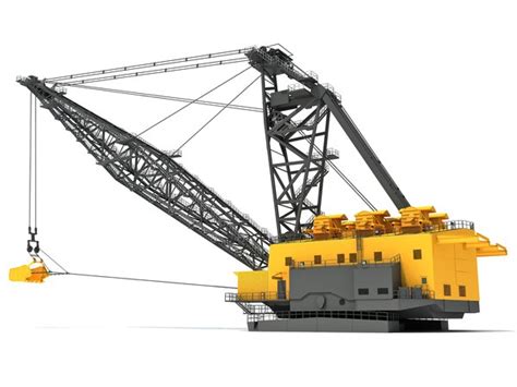 Dragline excavator 3D model - TurboSquid 1381590