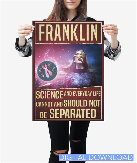 Biology Poster Science Art, Classroom Decor, Teacher Gift, Rosalind Franklin Science Quotes, Dna ...