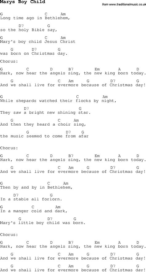 Christmas Songs and Carols, lyrics with chords for guitar banjo for ...