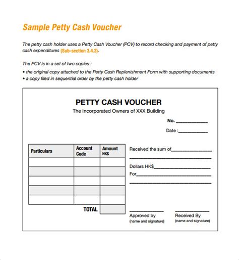 10+ Petty Cash Voucher Templates | Sample Templates