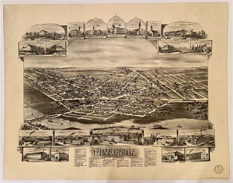 1899 Bird's Eye View Map of Riverside NJ | Riverside Historical