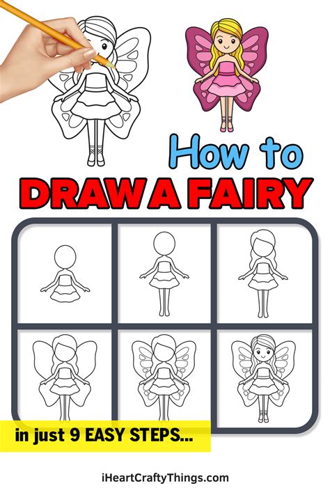 Fairy Drawing — How To Draw A Fairy Step By Step