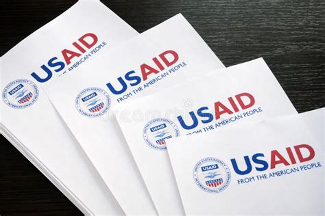 Kiev, Ukraine - 02 12 2023: USAid Logo on Paper, USAid is USA Agency ...