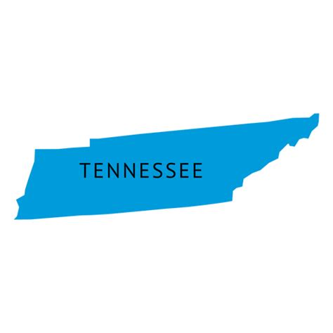 Tennessee State Plain Map PNG & SVG Design For T-Shirts