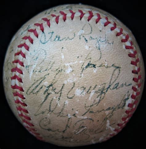 1947 Brooklyn Dodgers Team Signed Baseball - Memorabilia Center