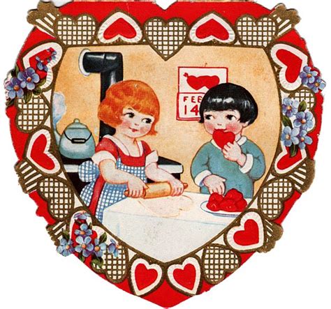 2 Cute Vintage Valentines - The Graphics Fairy