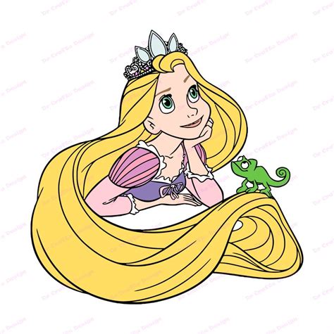 Rapunzel With Pascal Tangled SVG 2 Svg Dxf Cricut - Etsy