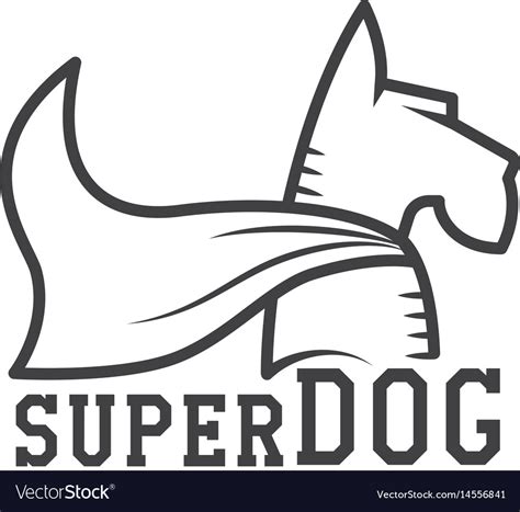 Super dog hero logo Royalty Free Vector Image - VectorStock