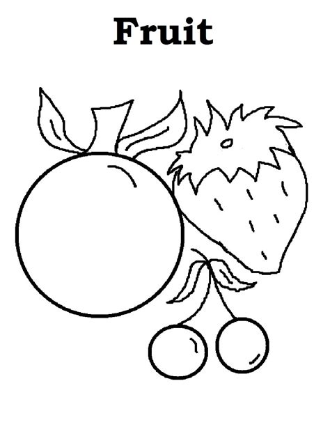 Free Printable Fruit Coloring Pages For Kids