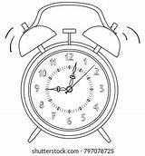 Coloring Black White Alarm Clock Design Stock Vector Royalty Free  sketch template