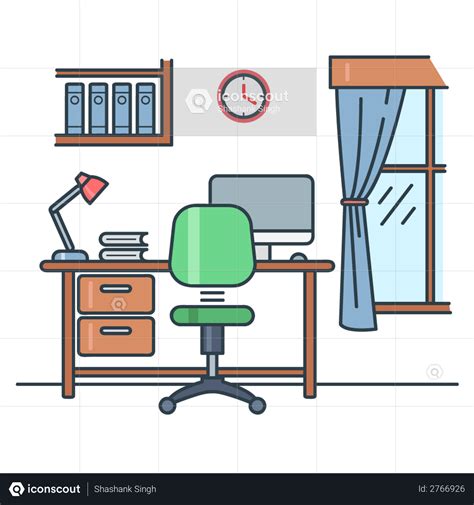 Best Premium Study room Illustration download in PNG & Vector format