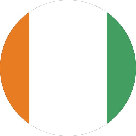 Circle flag of Cote d'Ivoire. 11571263 PNG