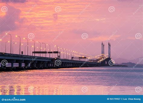 Penang Bridge View from the Shore Stock Image - Image of horizontal, pulau: 94179957