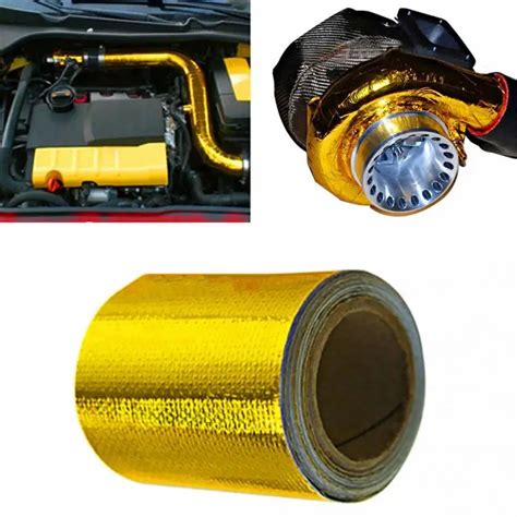 Exhaust Pipe Aluminum Foil High Temperature Wrap Tape Reflective Heat ...