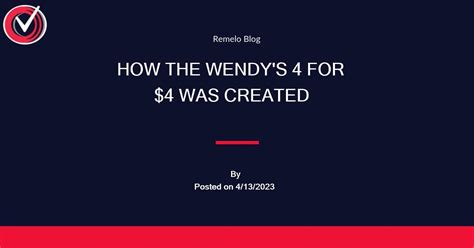 Wendy's 4 for $4 - Wendys-Menu.net