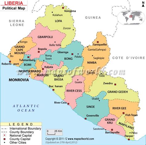 Map Of Liberia West Africa ~ ODSEPATU