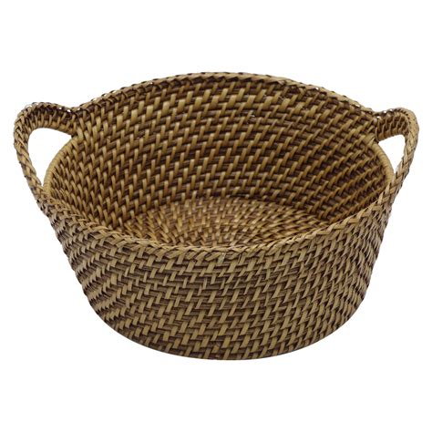 Woven Brown Basket with Handles - Lost and Found