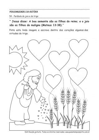 54 - Parábola do joio e do trigo.jpg :: Passatempo Espírita - Evangelização Infantil, Juvenil e ...