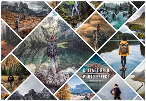 Efecto de marco de collage de fotos Mockup | Archivo PSD Premium