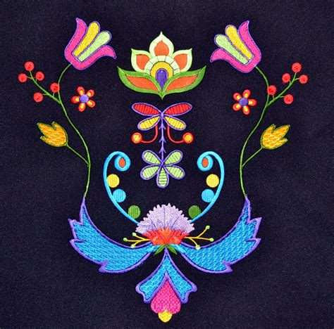 Powwow Regalia - Embroidery Design on a Shawl Panel | Beadwork patterns ...