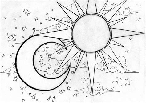 Celestial Sun And Moon Drawing at GetDrawings | Free download