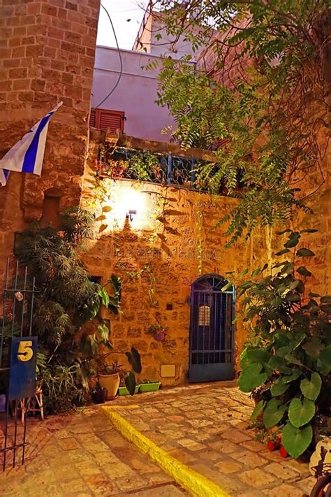 Stone Old City Jaffa in Tel Aviv at Night, Israel Editorial Photography ...