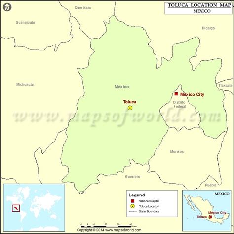 Where is Toluca | Location of Toluca in Mexico Map