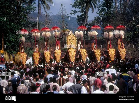 Pooram festival at Uthralikkavu Bhagavathi Temple near Thrissur Trichur ...