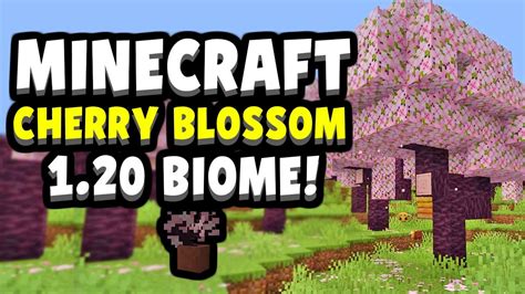 MINECRAFT 1.20 CHERRY BLOSSOM BIOME! & Cherry Wood Set (Gameplay ...