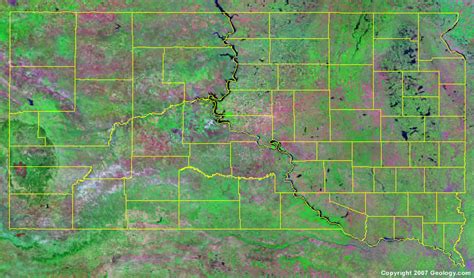 South Dakota County Map