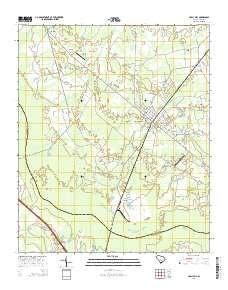 ~ Holly Hill SC topo map, 1:24000 scale, 7.5 X 7.5 Minute, Current, 2014 | West map, Topo map ...