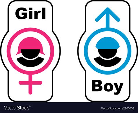 Boy girl toilet symbols Royalty Free Vector Image