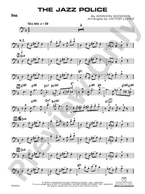 The Jazz Police: String Bass: String Bass Part - Digital Sheet Music ...