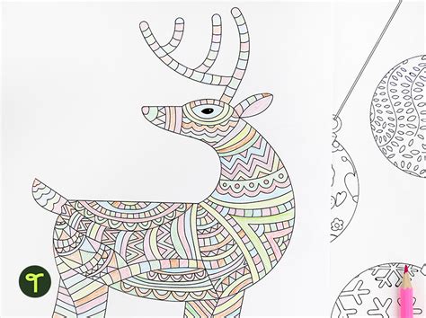 Mindful Coloring - Christmas Coloring Sheets | Teach Starter