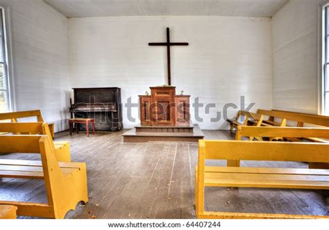 Beautiful Interior Little Country Church Great Stock Photo (Edit Now ...