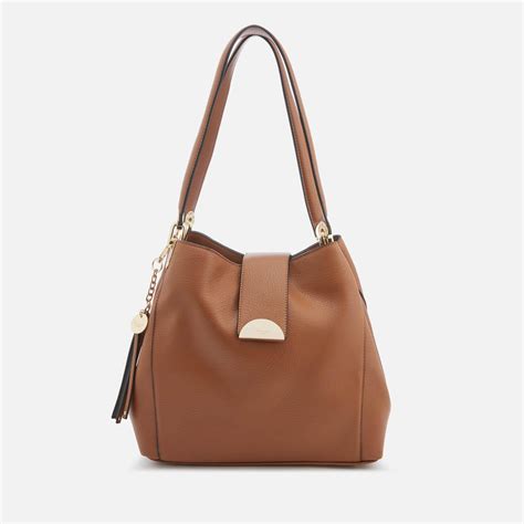 Dune Leather Demii Shoulder Bag Tote Bag in Brown - Lyst