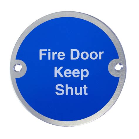 Fire Door Keep Shut Aluminium Door Sign - Fire Seals Direct