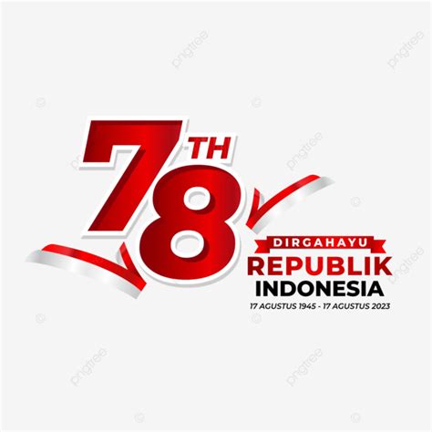 Logo Resmi Hut Ri 78 Tahun 2023 Dengan Teks Bendera Indonesia Vektor ...