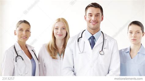 Group Of Smiling Doctors Stock video footage | 2313257