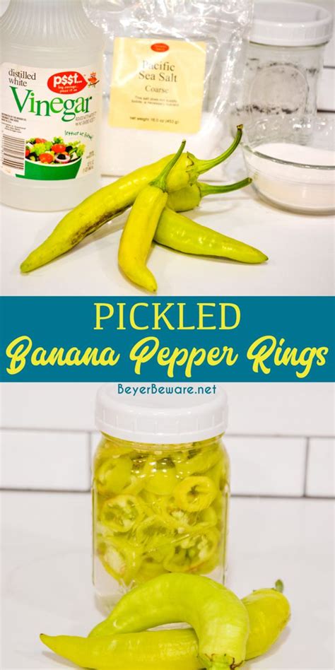 How to Can Banana Pepper Rings - Easy Refrigerator Pickled Peppers | Stuffed banana peppers ...