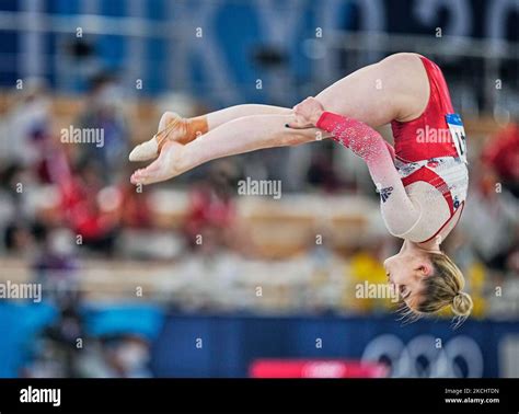 Alice Kinsella of Great Britain during women's Artistic Gymnastics team ...