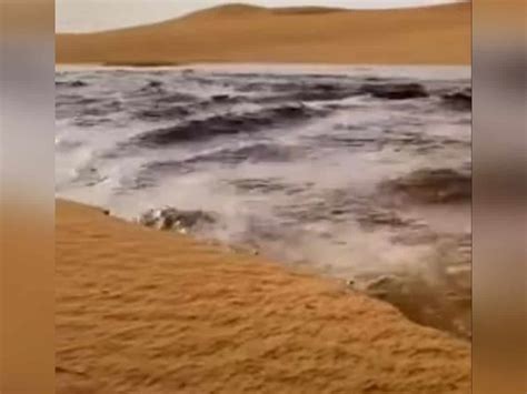 Watch: Rare scene of water flowing in Saudi's Empty Quarter