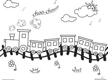 Choo-Choo Train Coloring Page - TSgos.com - TSgos.com