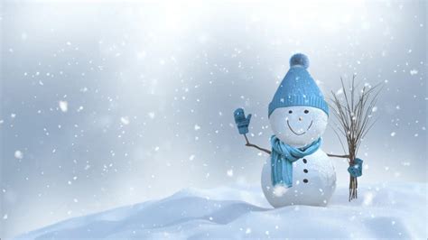 Snow falling with snowman Christmas Background video 4845056 Stock ...