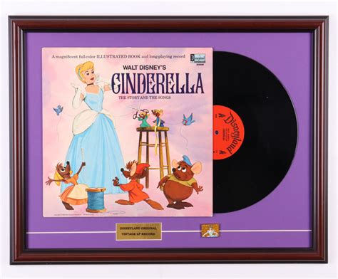 Walt Disney's "Cinderella" Custom Framed 1969 Vinyl LP Record with ...