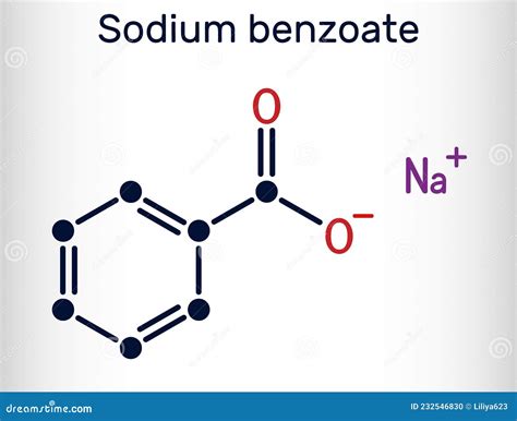 Sodium Benzoate Of C7H5O2Na 3D Conformer Animated Render. Food Additive E211 Royalty-Free Stock ...