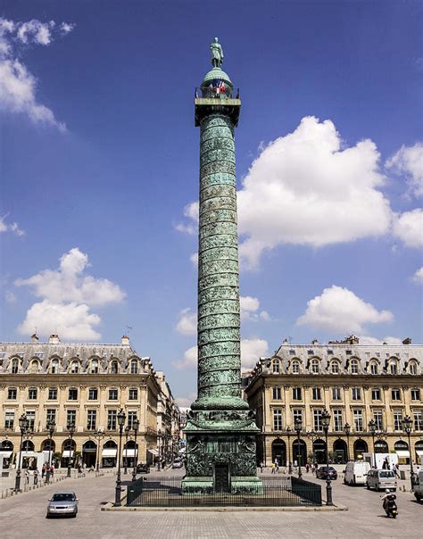 Column And Statue Of Napoleon, Place Vendome, Paris, France Digital Art by Walter Zerla - Fine ...