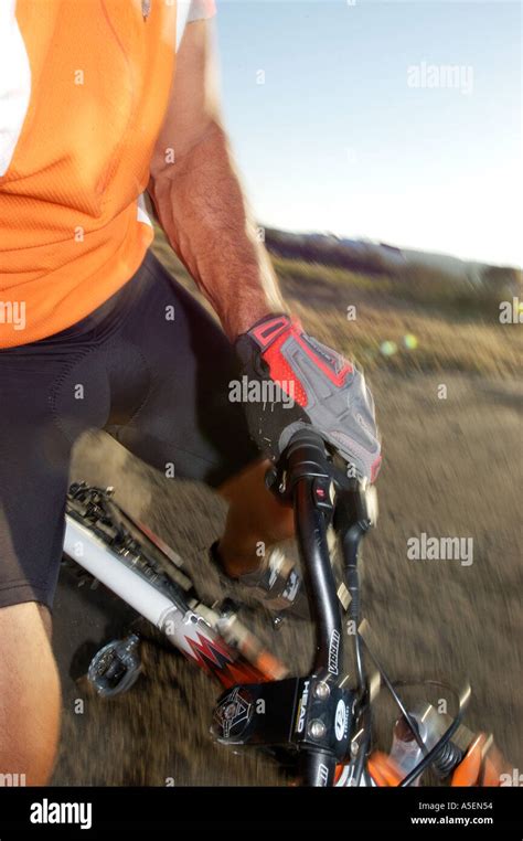 man on bike man on mountain bike Stock Photo - Alamy