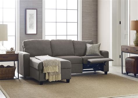 Serta Palisades Reclining Sectional with Left Storage Chaise - Gray ...