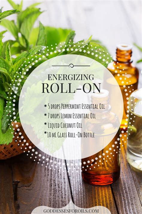 ENERGIZING ROLL-ON DIY RECIPE Peppermint Essential Oil, Lemon Essential Oil, Coconut Oil | Diy ...